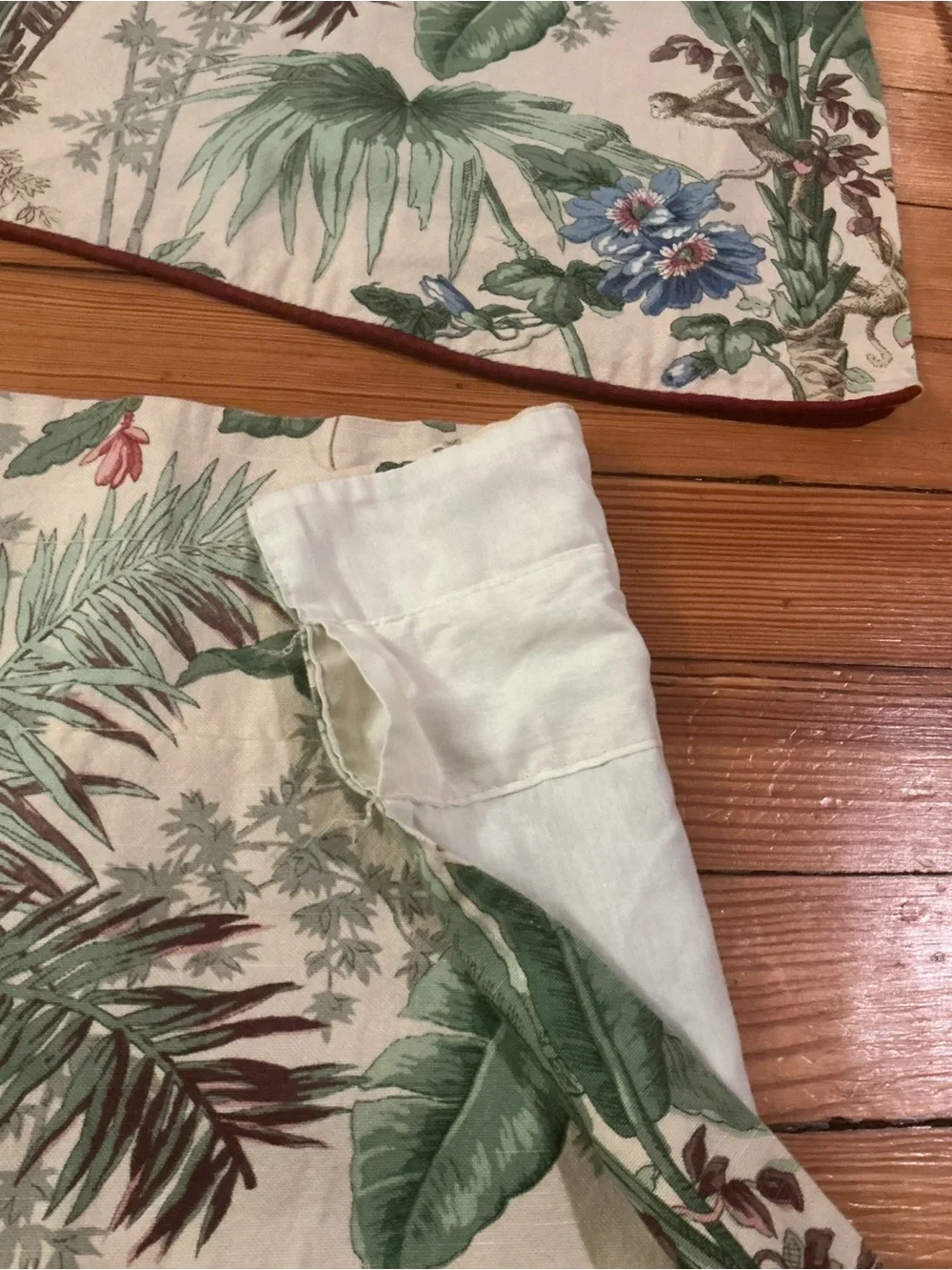 🔹 Designer P. Kaufmann Waverly Botanical Jungle Window Drapes